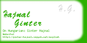 hajnal ginter business card